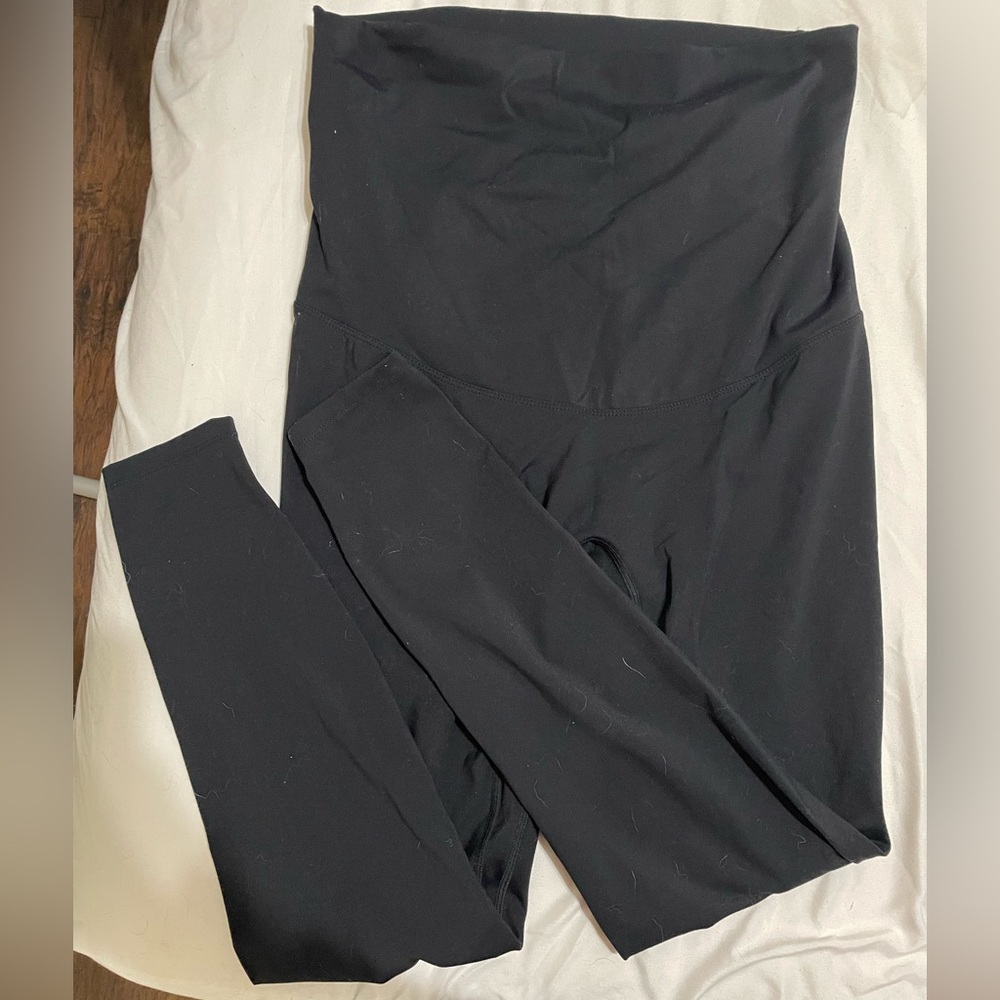 MATERNITY BUNDLE 2 Athletic Maternity Black Leggings Size Large L - Picture 5 of 6